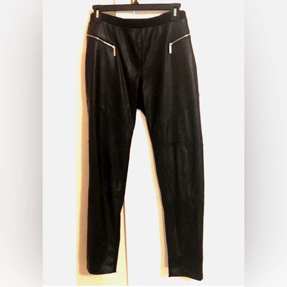 Michael Kors Black Leather Leggings